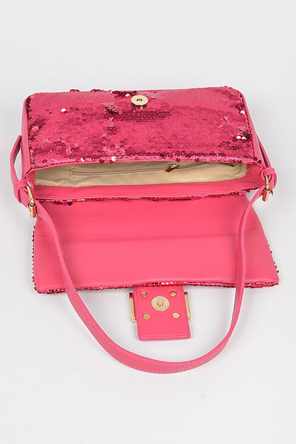 Pink Sequins Handbag