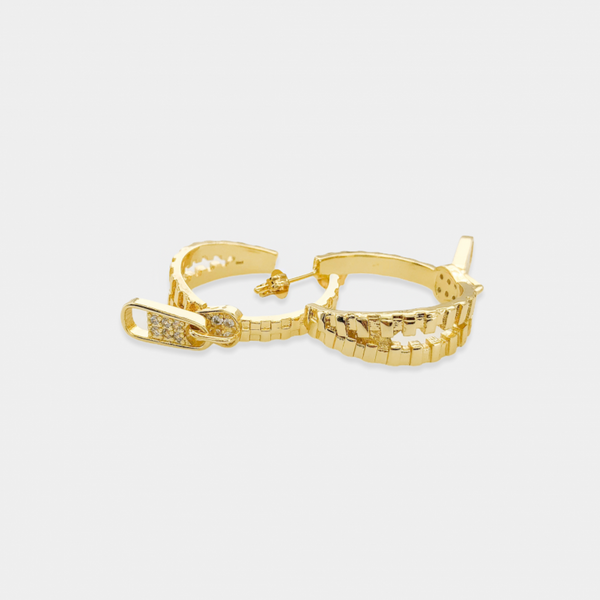 Zipper Hoop Earrings