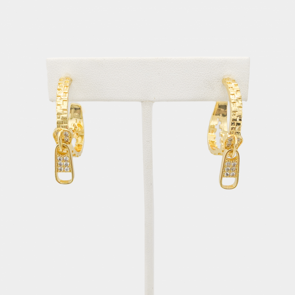 Zipper Hoop Earrings