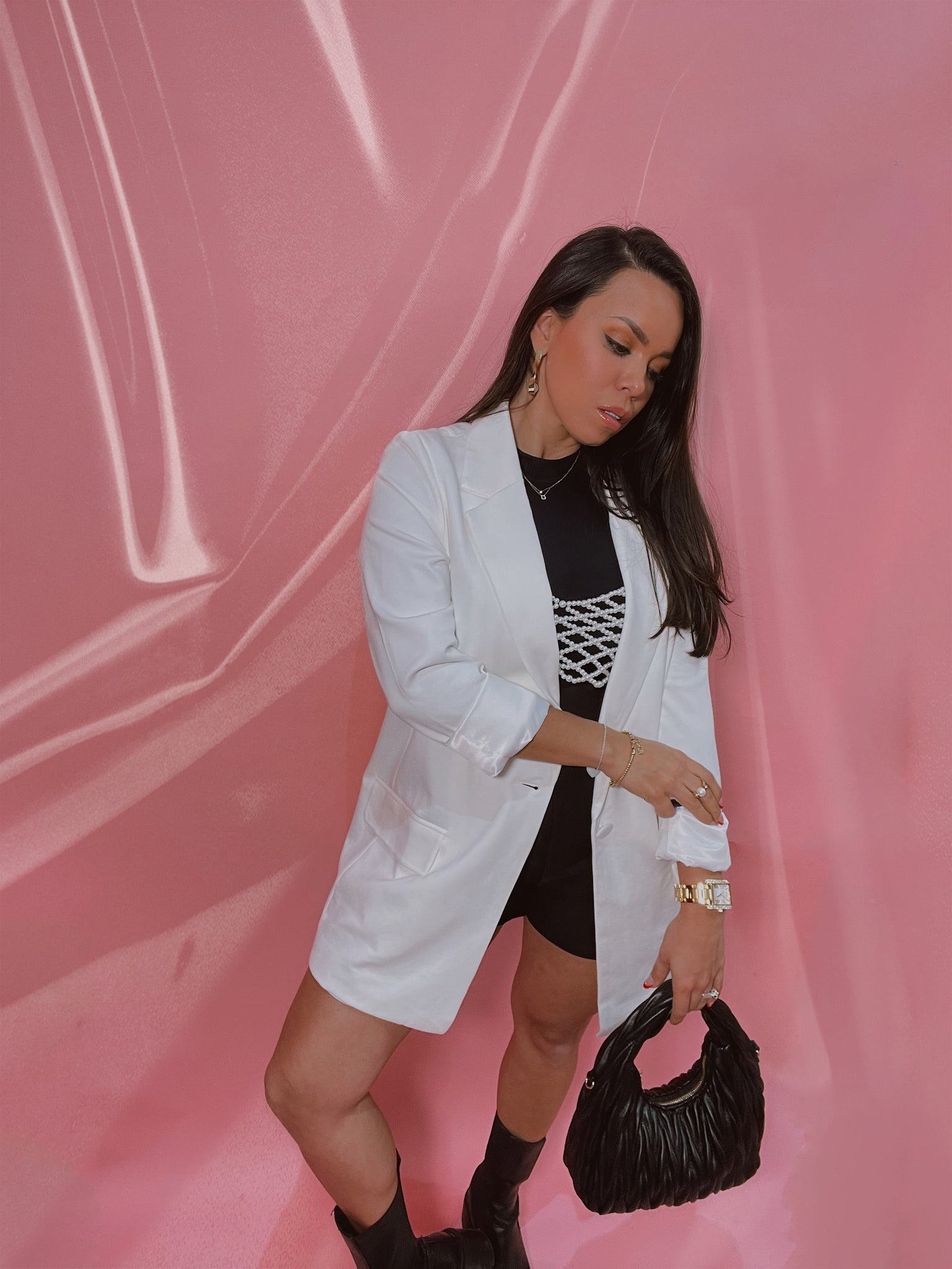 Andora Boyfriend Blazer ***White***