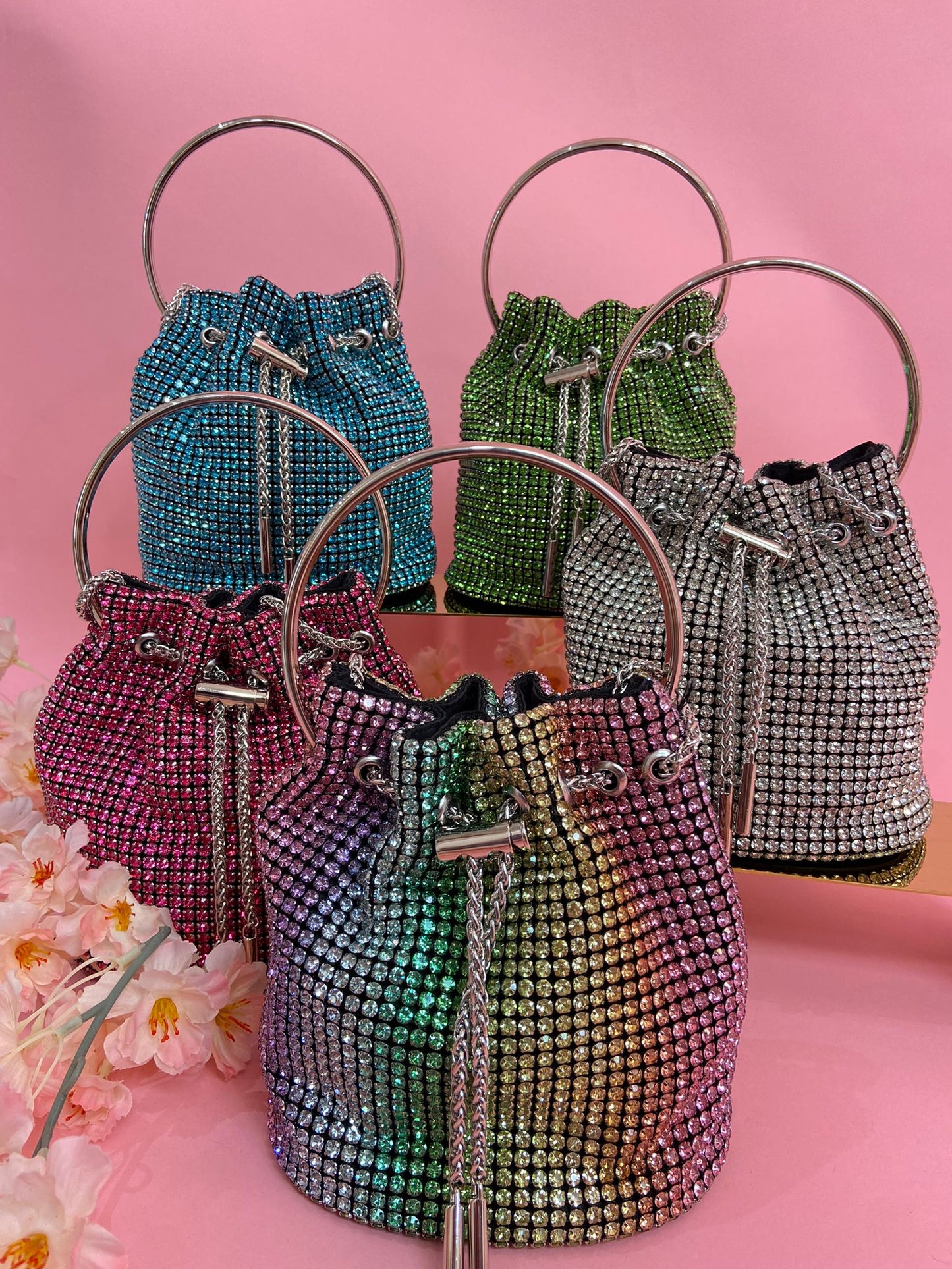 Rhinestones Bucket Bag