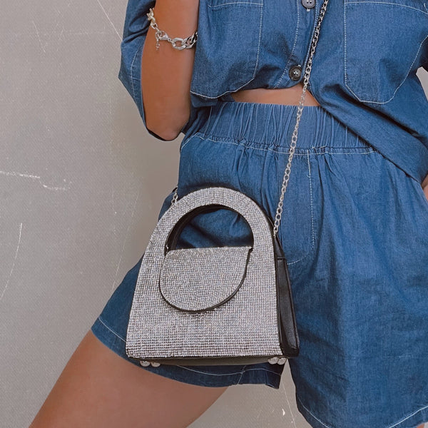 Rhinestones Arch Bag
