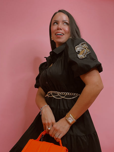 Tiger Patch Shirt Dress