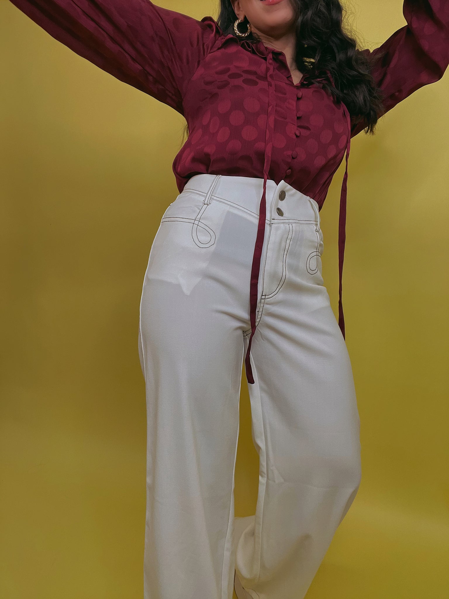 White Bell Pants