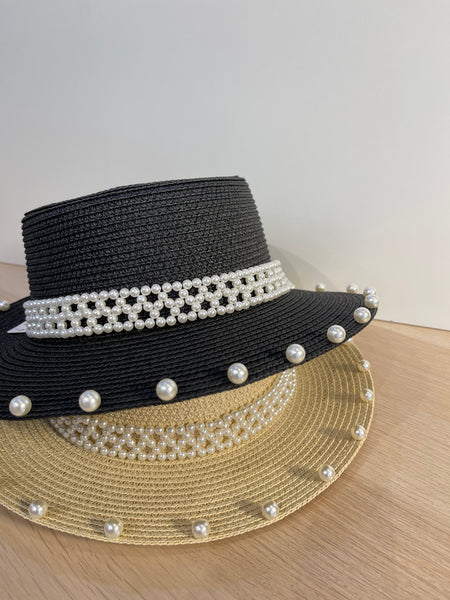Pearls Straw Hat