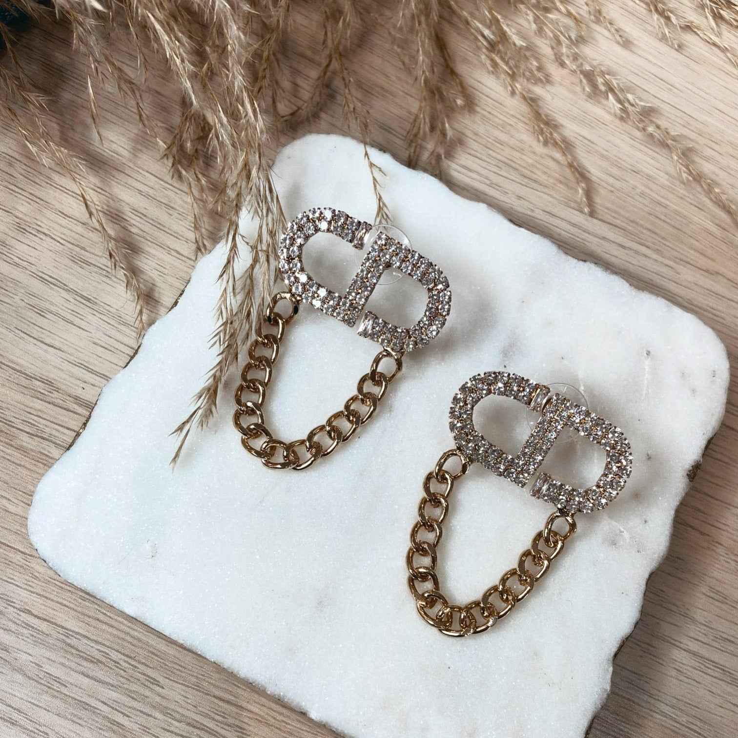 D Drop Earrings
