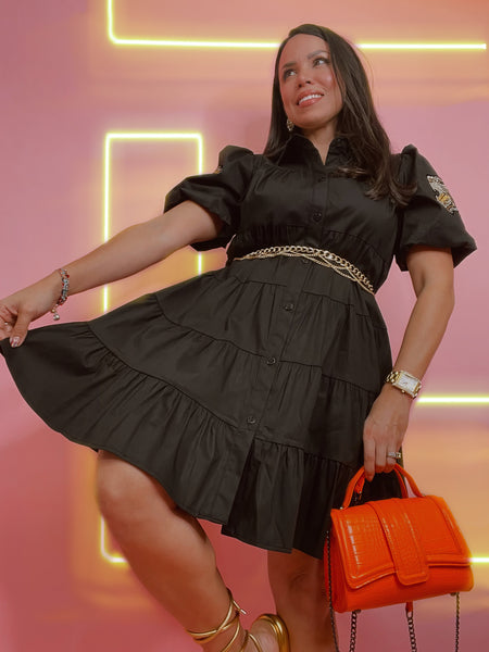 Tiger Patch Shirt Dress